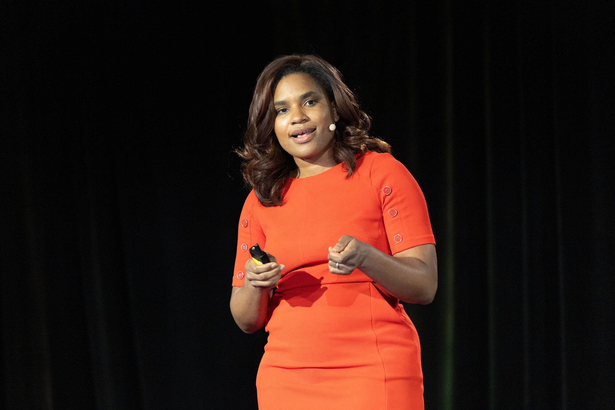 Speaker presenting on stage